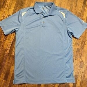 Nike men’s short sleeve sky blue polo golf shirt. Size M.